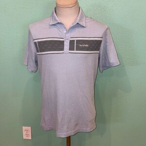 Travis Mathew Light Blue Polo with Gray Accents.  Small. Great condition.